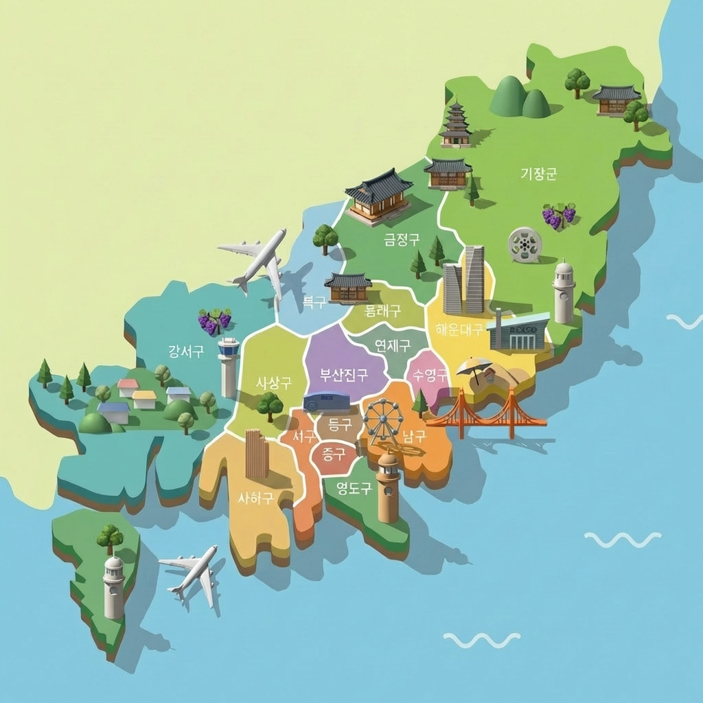 부산 지역 지도